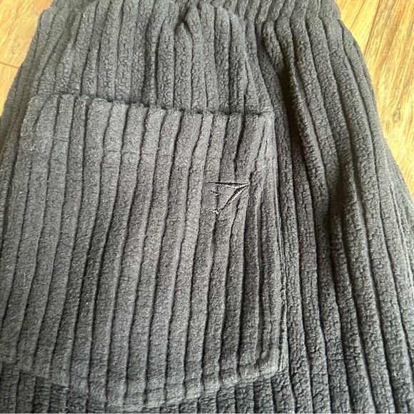 Gymshark Men’s Black Cord Pants Oversized Fit Size S - Picture 3 of 9